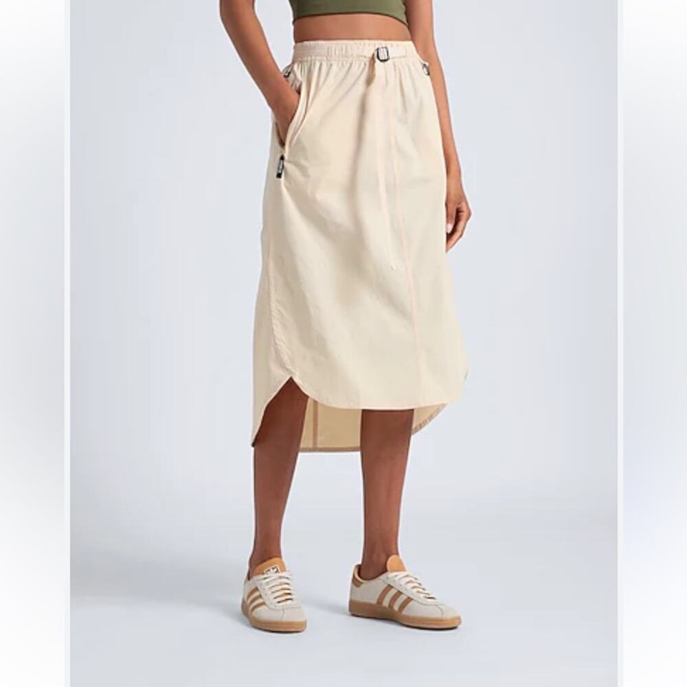 Adidas Adventure Midi Skirt Beige Utility Belted Gorpcore Hiking Skirt Size 18